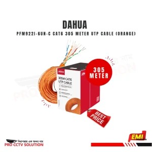 Dahua PFM922I-6UN-C CAT6 305 Meter UTP Cable (Orange)