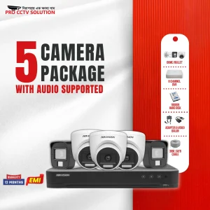 Hikvision Camera with Audio: Ultimate Security 5 Camera Package
